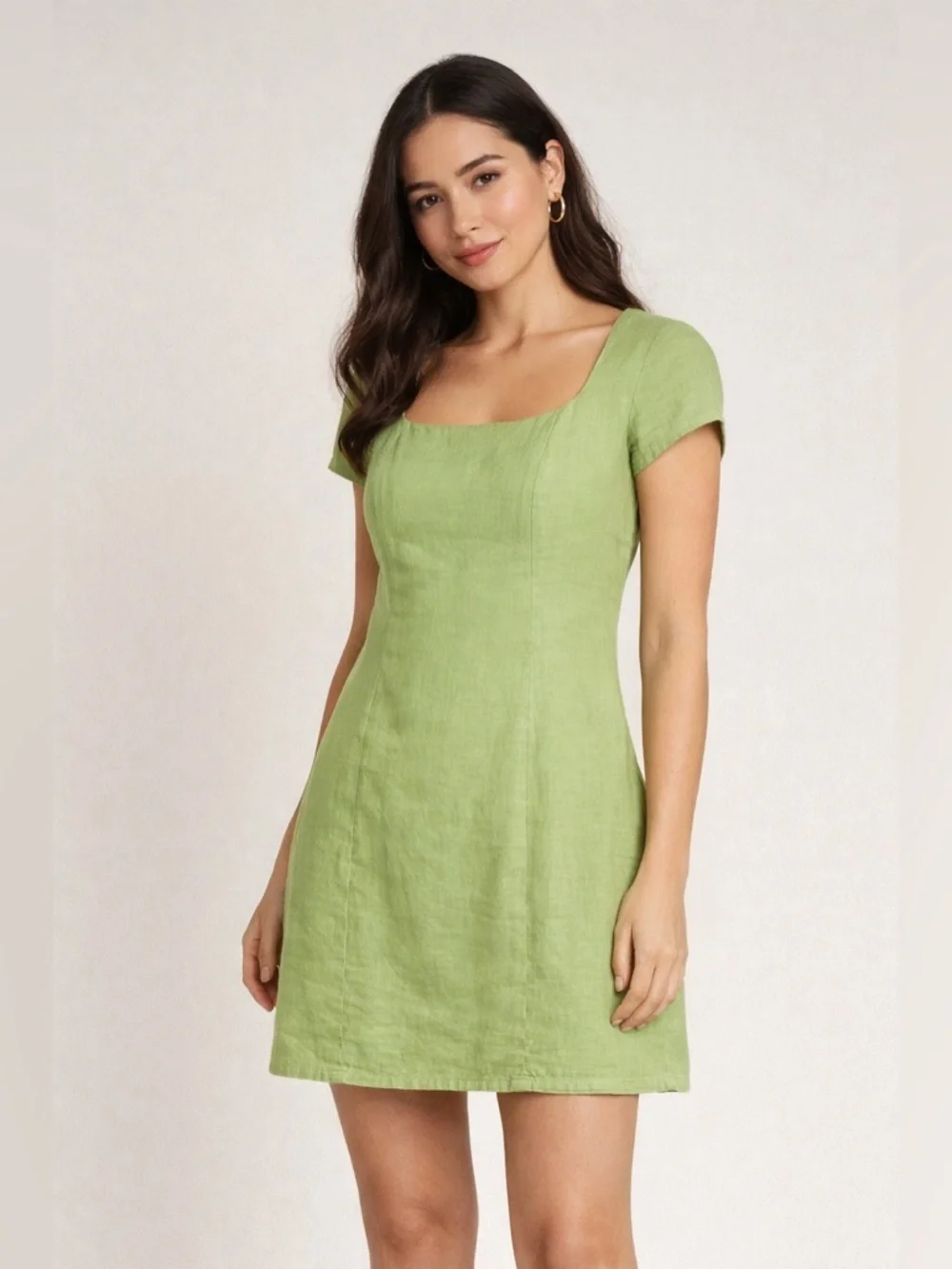 House Of Harlow 1960 Dresses | House Of Harlow 1960 Linen Mini Dress Green Open Back Smocked M | Color: Green | Size: M | Pm-41622393's Closet House Of Harlow 1960 Dresses | House Of Harlow 1960 Linen Mini Dress Green Open Back Smocked M | Color: Green | Size: M | Pm-41622393's Closet